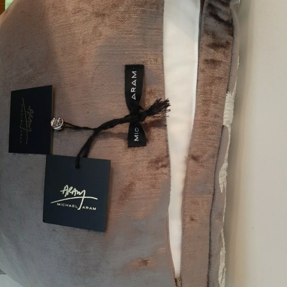 *MICHAEL ARAM Tree of Life Appliquéd Velvet Decorative Pillow, 20" x 20" - Picture 10 of 11